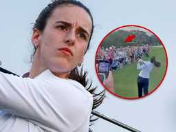 Кейтлин Кларк чуть не «убила» зрителей на поле для гольфа! 🏌️‍♀️😱