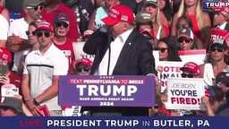 ШОК! На Трампа напали во время митинга?! 😱