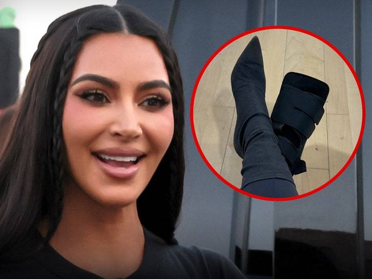 Ким Кардашьян носит каблуки с переломанной ногой! 👠🤕 (Фото: 1)