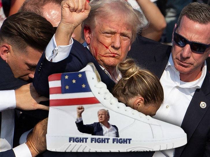 Трамп продает кроссовки с фотографией своего покушения! 😱 (Фото: 1)