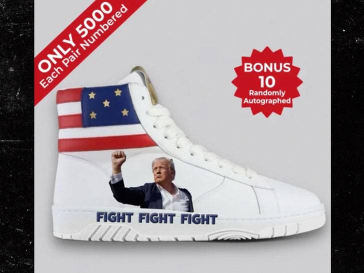 Трамп продает кроссовки с фотографией своего покушения! 😱 (Фото: 2)