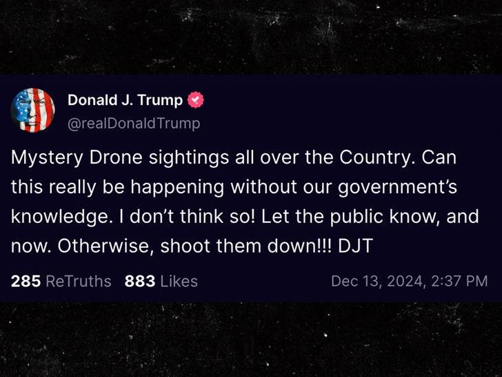 Трамп требует немедленно сбить загадочные дроны над Америкой! 😱 (Фото: 2)