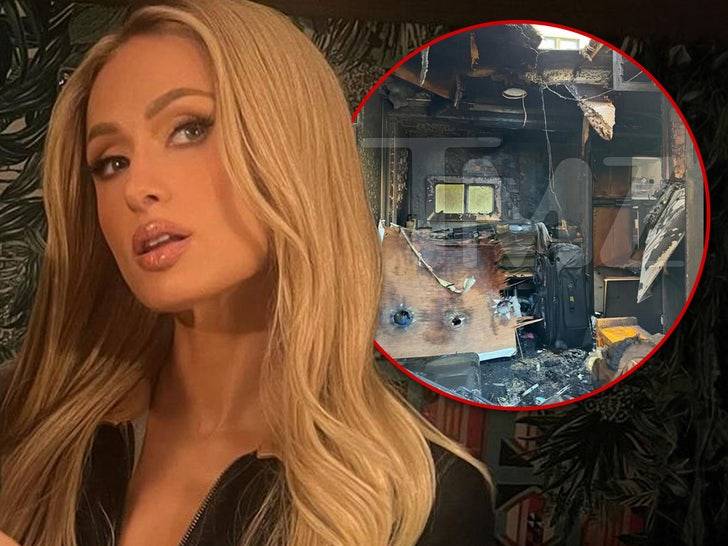 Трейлер Пэрис Хилтон сгорел дотла на съемках клипа! 🔥😱 (Фото: 1)