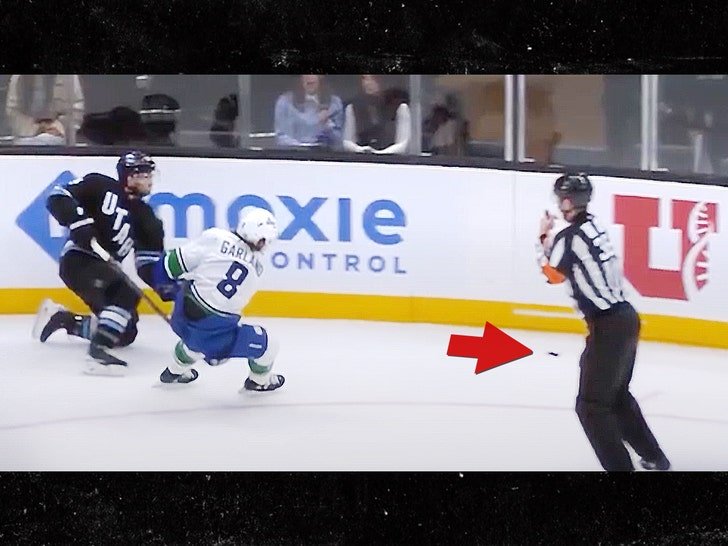 Фото: Айс, айс, бэйби! 🏒 Судья НХЛ словил шайбу в самое "достоинство"! 🙈 - Фото 2