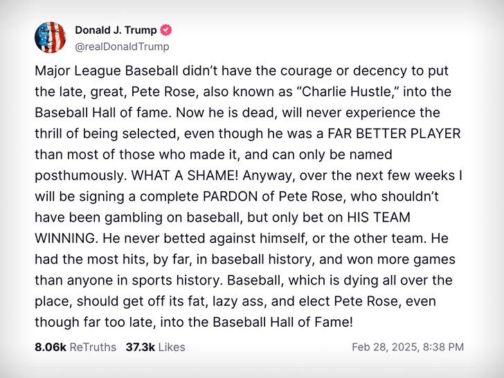 Фото: Джонни Дэймон поддержал Трампа: Пит Роуз достоин Зала славы! ⚾️🔥 - Фото 3
