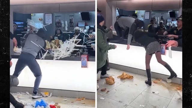 Битва едой в McDonald's! 🍔🍟🍦 Клиенты и сотрудники устроили погром!