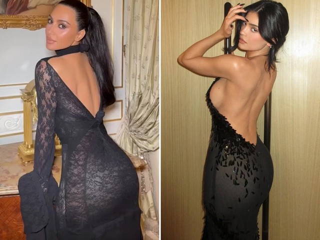 Ким vs Кайли: Чья голая спина круче? 🔥🍑