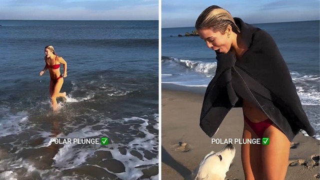 Живви Данн встретила Рождество… в океане и бикини! 🥶👙