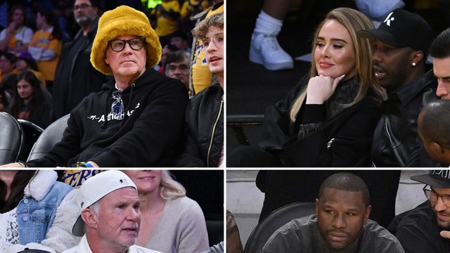 Звезды Голливуда и спорта на дебюте Дончича в "Лейкерс"! 🏀🔥